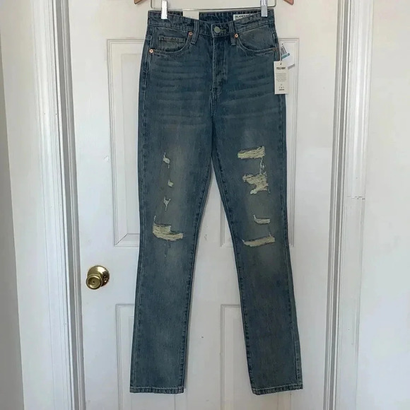 Blank NYC The Cooper Distressed Straight Jeans - Picture 3 of 8